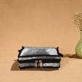 Grey Handmade Cotton Jewelry Bag - 4 Pockets | iTokri