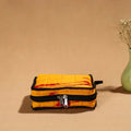 Yellow Handmade Cotton Jewelry Bag - 4 Pockets | iTokri