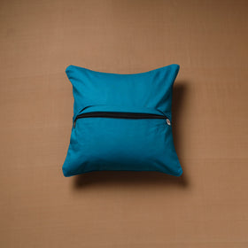 Polka Dot Zari Buti Plain Cushion Cover (16 x 16 in) 12