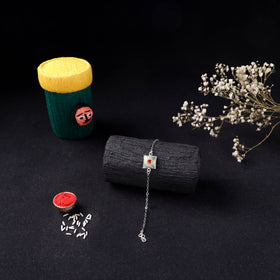 Handcrafted Meenakari Rakhi for Brother with Coir Box 195