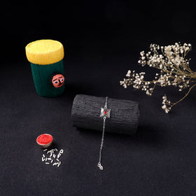 Handcrafted Meenakari Rakhi for Brother with Coir Box 196