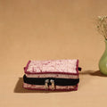 Purple Handmade Cotton Jewelry Bag - 4 Pockets | iTokri
