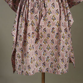 Brown - sanganeri cotton kaftan (medium) 07 - handcrafted