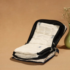 White Handmade Cotton Jewelry Bag - 4 Pockets