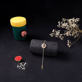 Handcrafted Meenakari Rakhi for Brother with Coir Box 201