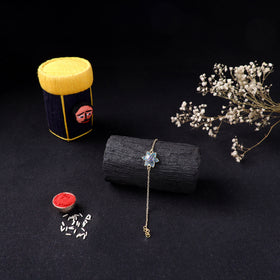 Handcrafted Meenakari Rakhi for Brother with Coir Box 208