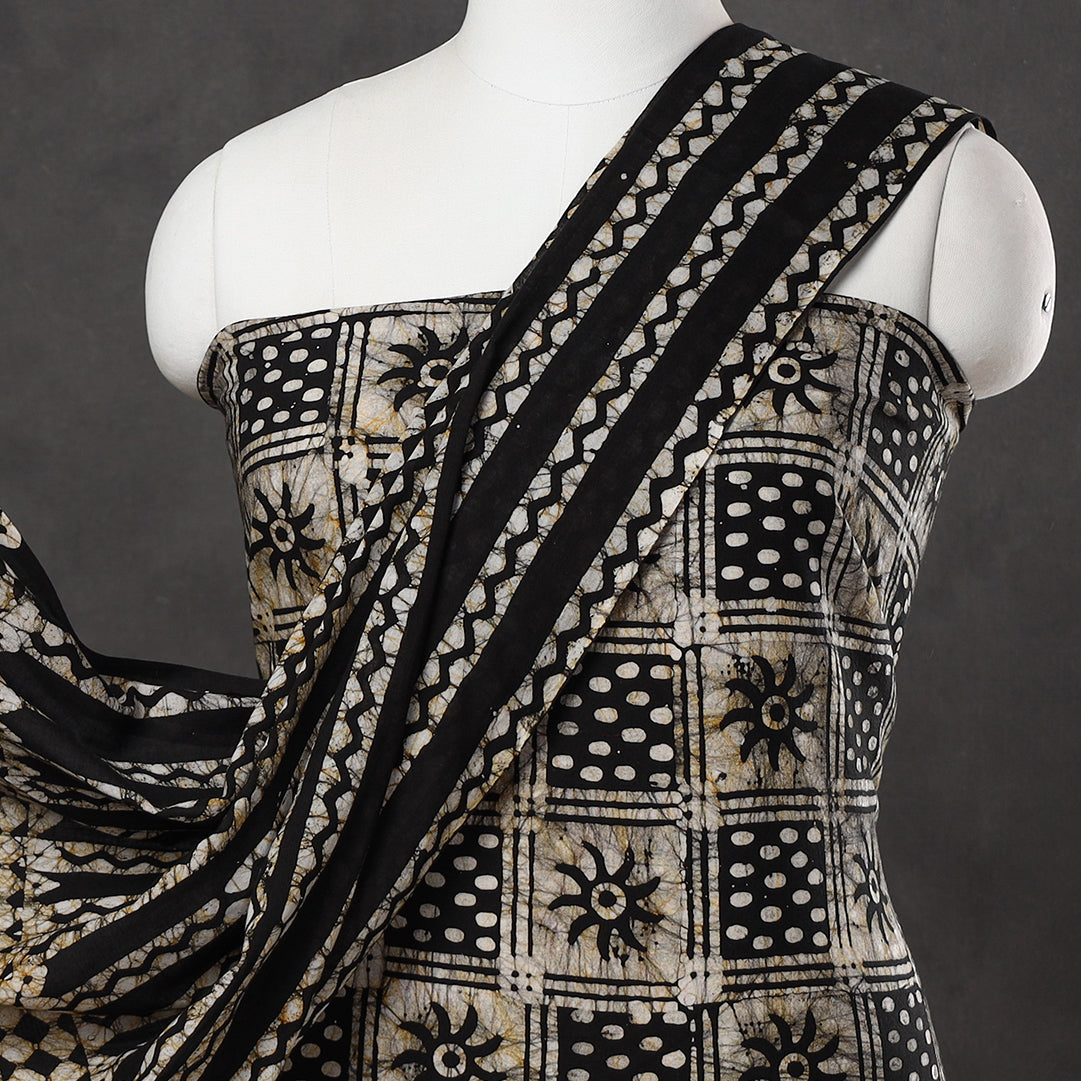 3pc Kutch Batik Printed Cotton Suit Material Set 01