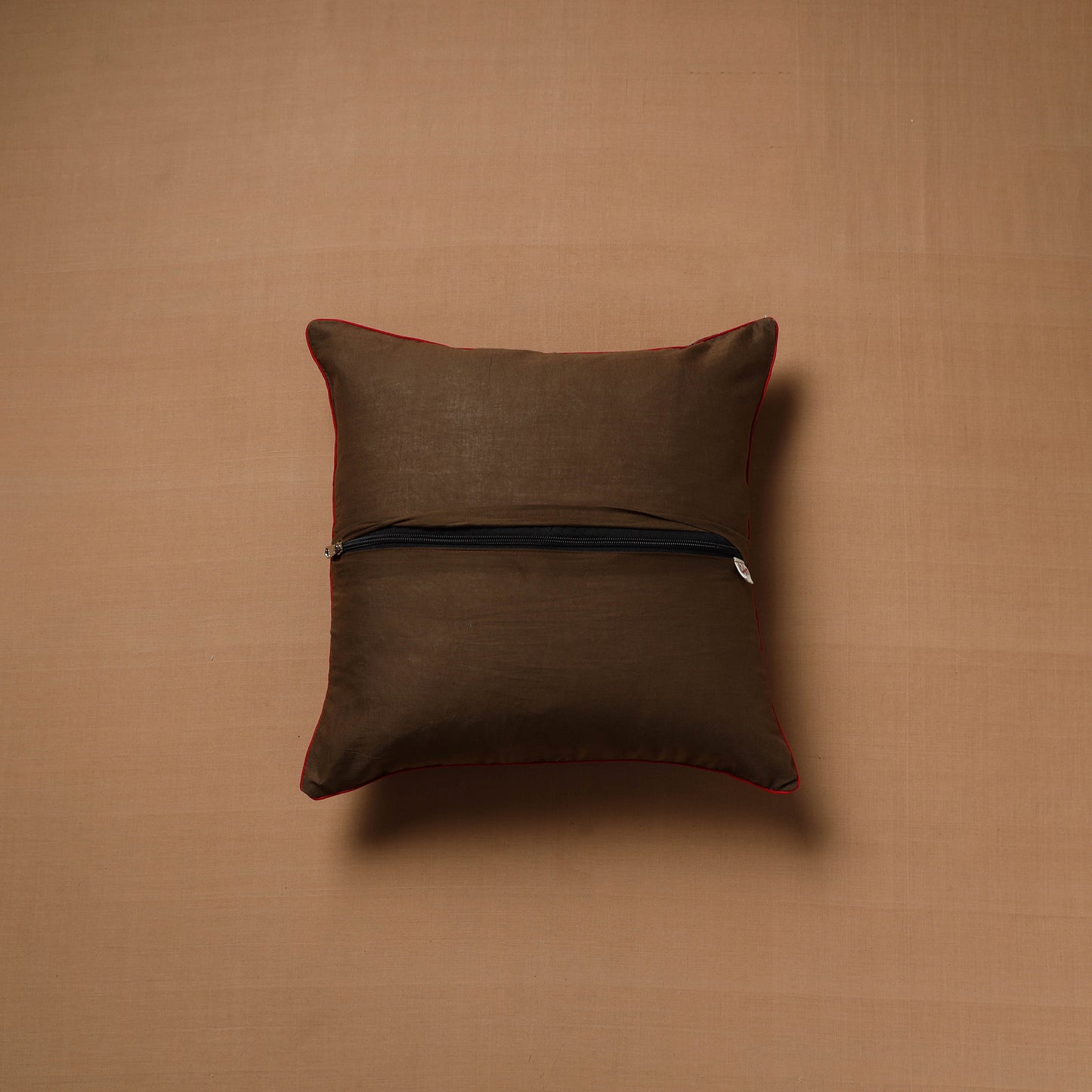 Brown - Pochampally Ikat Weave Cushion Cover (16 x 16 in) 20