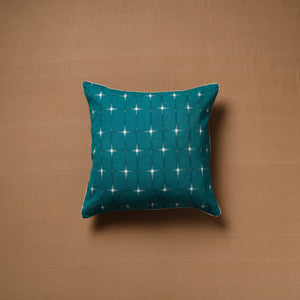 Green - Pochampally Ikat Weave Cushion Cover (16 x 16 in) 21