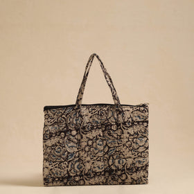  Black Handcrafted Quilted Cotton Hand Bag