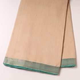 Beige Mangalagiri Handloom Cotton Zari Border Fabric 