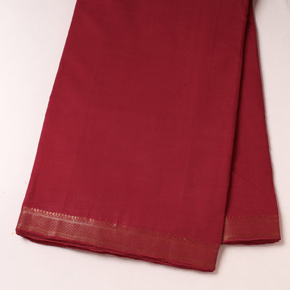 Red - Original Mangalagiri Handloom Cotton Zari Border Fabric