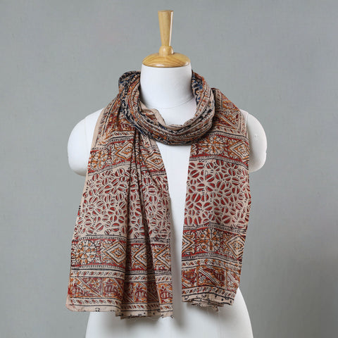 Multicolor - Kalamkari Block Printed Cotton Stole 01