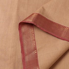 Beige Original Mangalagiri Cotton Fabric for Sale