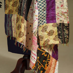 Multicolor - patchwork reversible silk bengal kantha work