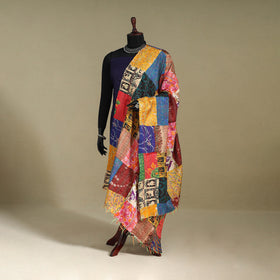 Multicolor - patchwork reversible silk bengal kantha work