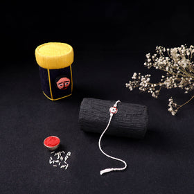 Handcrafted Meenakari Rakhi for Brother with Coir Box 01
