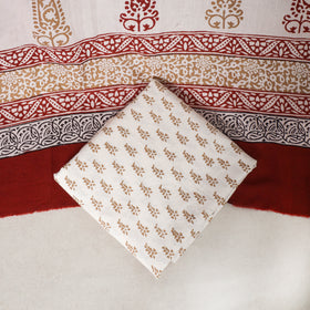 Red - 3pc cotton unstitched bagh dress material 11