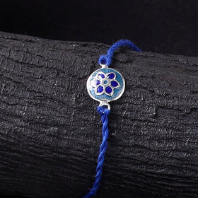 Handcrafted Meenakari Rakhi for Brother with Coir Box 02