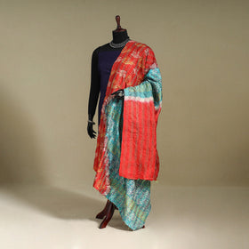 Multicolor - patchwork reversible silk bengal kantha work