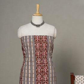 Beige - 3pc cotton unstitched bagh dress material 12