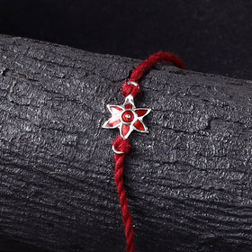 Handcrafted Meenakari Rakhi for Brother with Coir Box 05