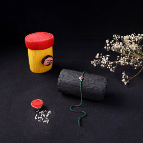 Handcrafted Meenakari Rakhi for Brother with Coir Box 09