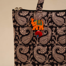  Black Handcrafted Quilted Cotton Hand Bag