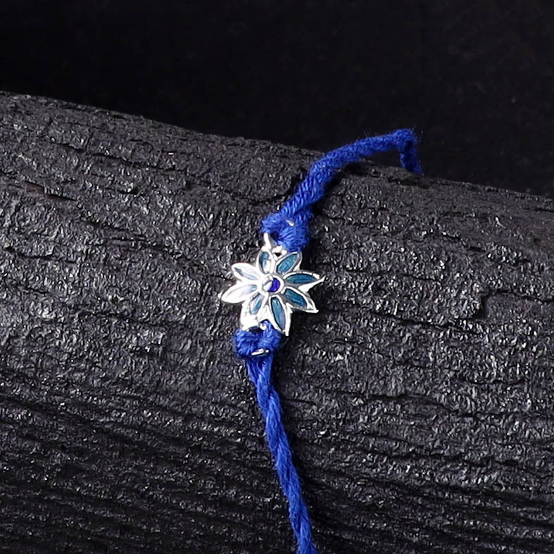 Handcrafted Meenakari Rakhi for Brother with Coir Box 11