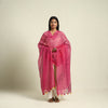 Buy Tie & Dye Pink Mothra Kota Doria Cotton Leheriya Dupatta
