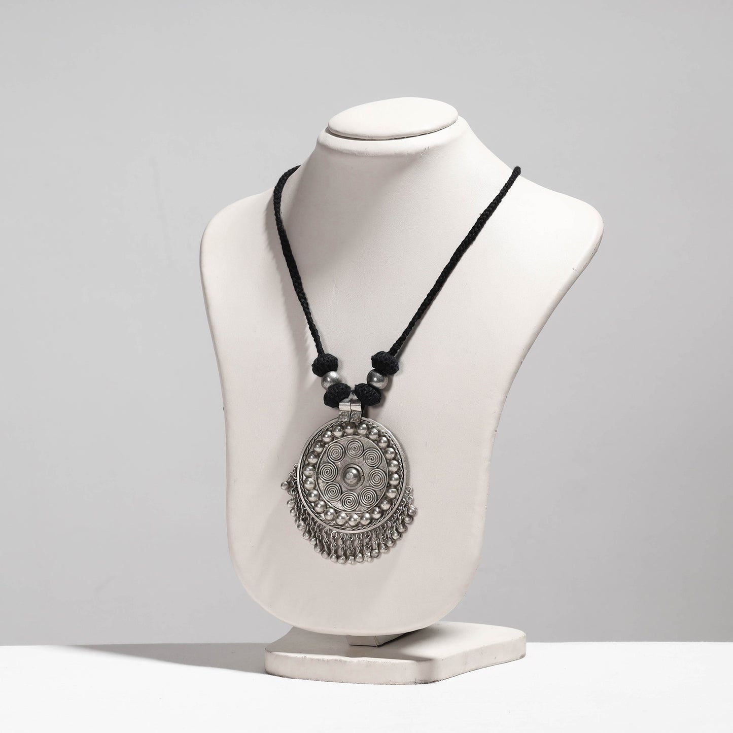 oxidised silver pendant necklace