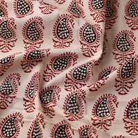 White - Bagh Hand Block Printed Cotton Fabric 04