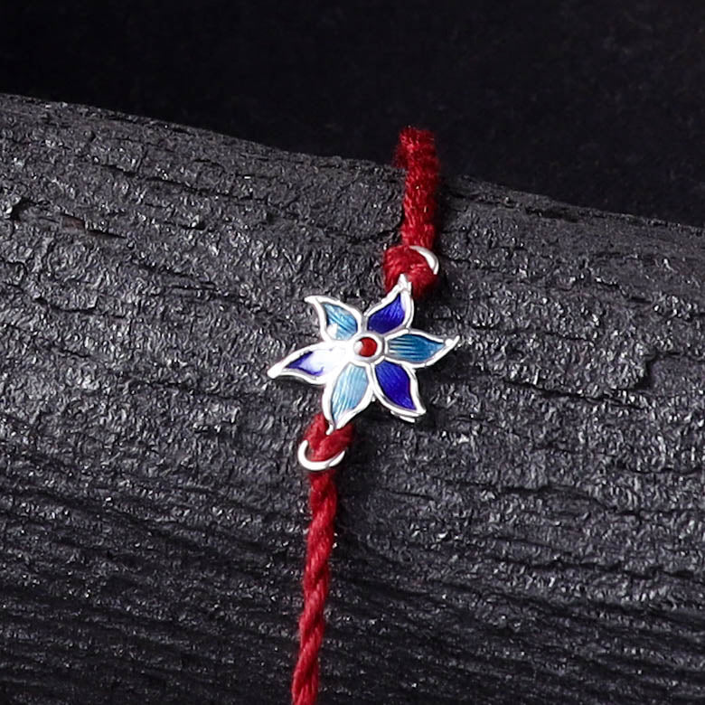 Handcrafted Meenakari Rakhi for Brother with Coir Box 14