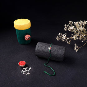 Handcrafted Meenakari Rakhi for Brother with Coir Box 15