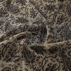 Pedana Hand Block Print Natural Dyed Kota Doria Cotton Kalamkari Fabric 02