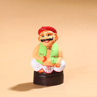 Handpainted Terracotta Bobble Head - Marwari Seth 30