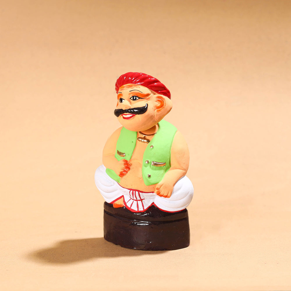 Handpainted Terracotta Bobble Head - Marwari Seth 30