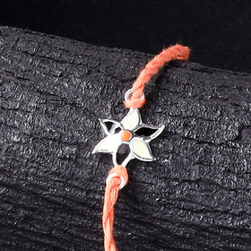 Handcrafted Meenakari Rakhi for Brother with Coir Box 17