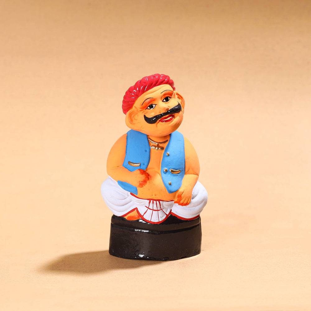 Handpainted Terracotta Bobble Head - Marwari Seth 31