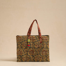 Yellow Handcrafted Quilted Cotton Hand Bag