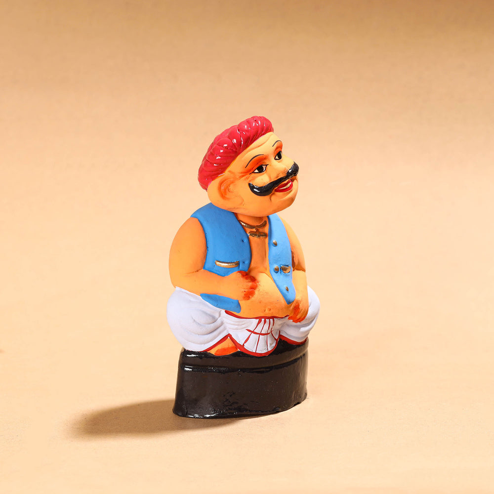 Handpainted Terracotta Bobble Head - Marwari Seth 31