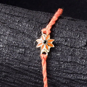 Handcrafted Meenakari Rakhi for Brother with Coir Box 19