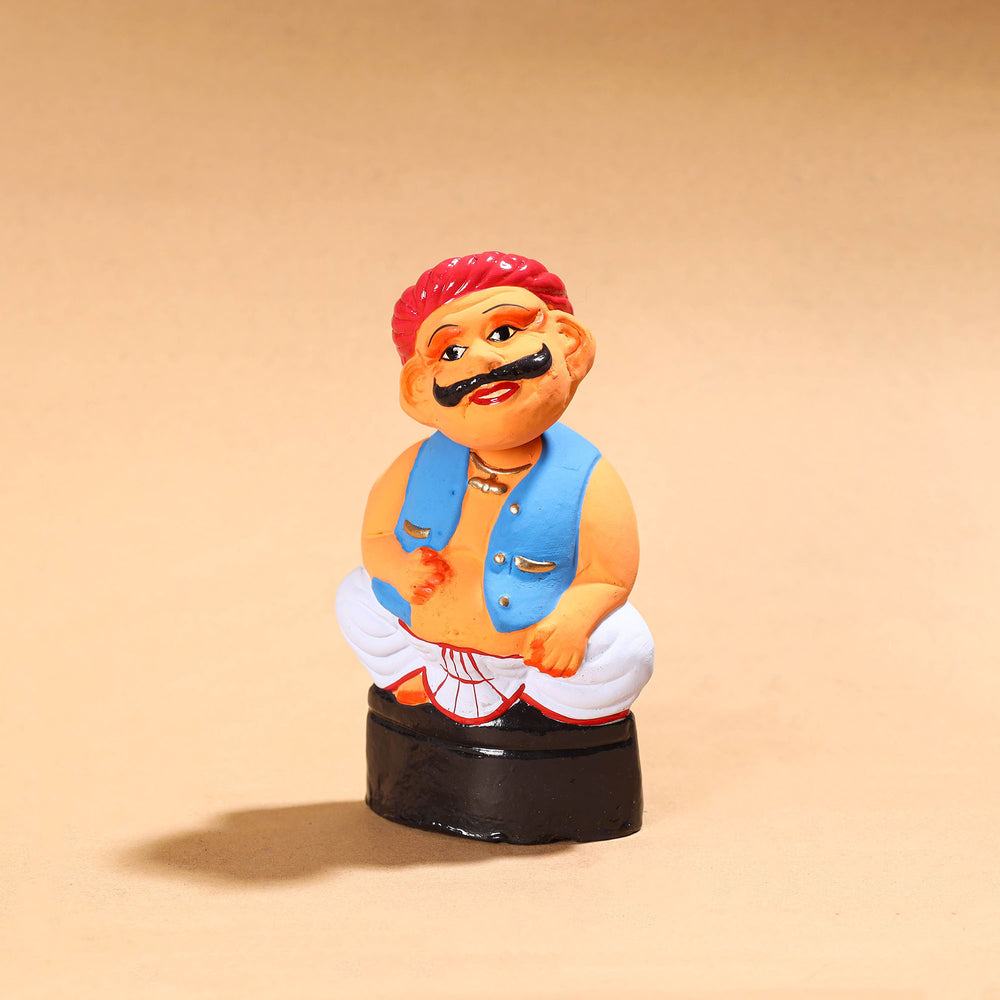 Handpainted Terracotta Bobble Head - Marwari Seth 31