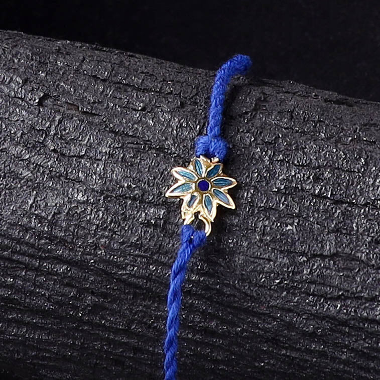 Handcrafted Meenakari Rakhi for Brother with Coir Box 20