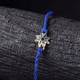 Handcrafted Meenakari Rakhi for Brother with Coir Box 20