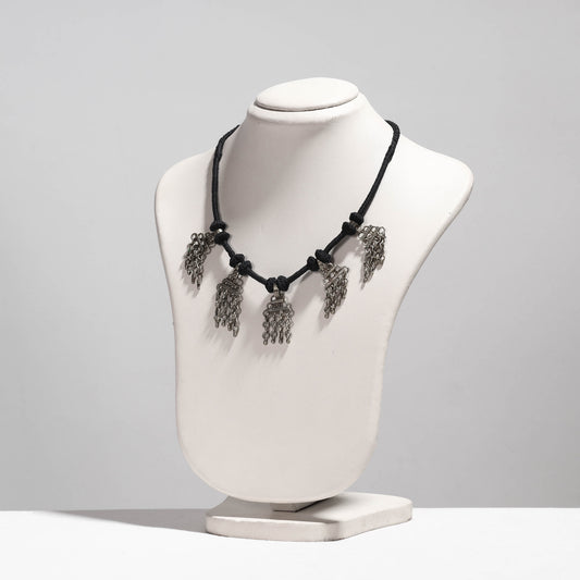 Lambani Tribal Thread & Oxidised German Silver Necklace