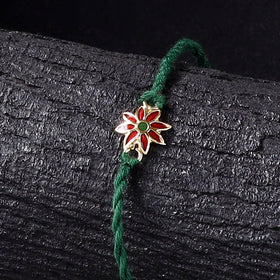 Handcrafted Meenakari Rakhi for Brother with Coir Box 21