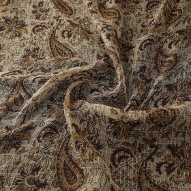 Pedana Hand Block Print Natural Dyed Kota Doria Cotton Kalamkari Fabric 06