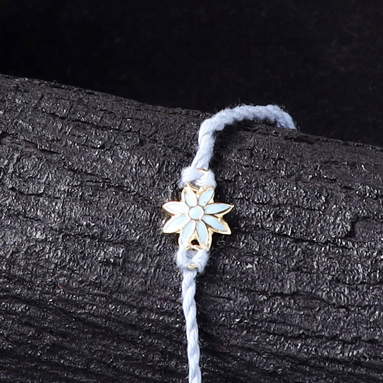 Handcrafted Meenakari Rakhi for Brother with Coir Box 22