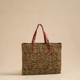 Yellow Handcrafted Quilted Cotton Hand Bag